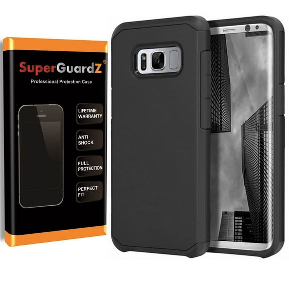 [2-PACK] For Samsung Galaxy S8 Case, SuperGuardZ Heavy-Duty Anti-Shock Protective Cover Armor Guard Shield [Black]