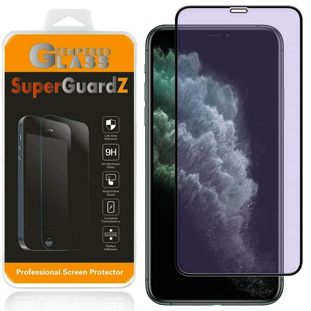 [2-PACK] For iPhone 11 Pro / XS / X - SuperGuardZ Anti Blue Light [Eye Protection] Tempered Glass Screen Protector, Full Coverage, 9H, Anti-Scratch, Anti-Bubble