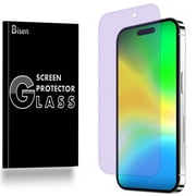 [2-PACK] For iPhone 15 Pro [BISEN] Tempered Glass Anti Blue Light [Eye Protection] Screen Protector, Anti-Scratch, Anti-Shock, Shatterproof, Bubble Free