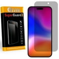 thumbnail image 1 of [2-PACK] For iPhone 15 - SuperGuardZ Privacy Anti-Spy Tempered Glass Screen Protector, 9H, Anti-Scratch, Anti-Bubble, Anti-Fingerprint, 1 of 4