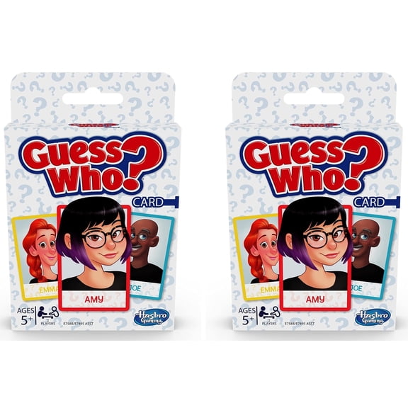 2-PACK - Guess Who? Card Game for Kids Ages 5 and Up, 2 Player Guessing Game