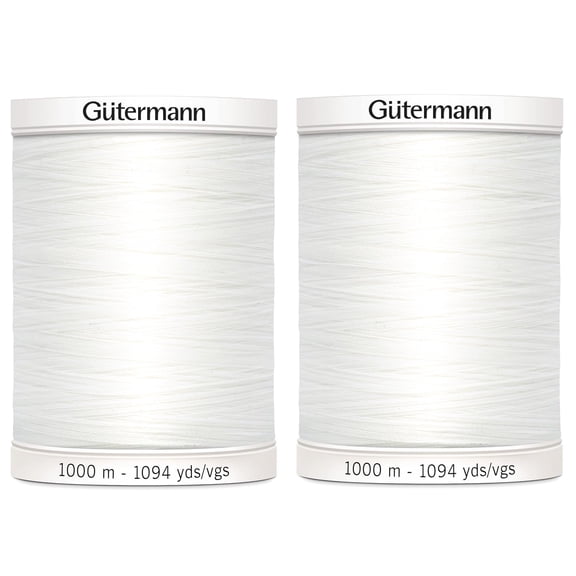 2-PACK - Gutermann Sew-All Thread 1,094yd - Nu White
