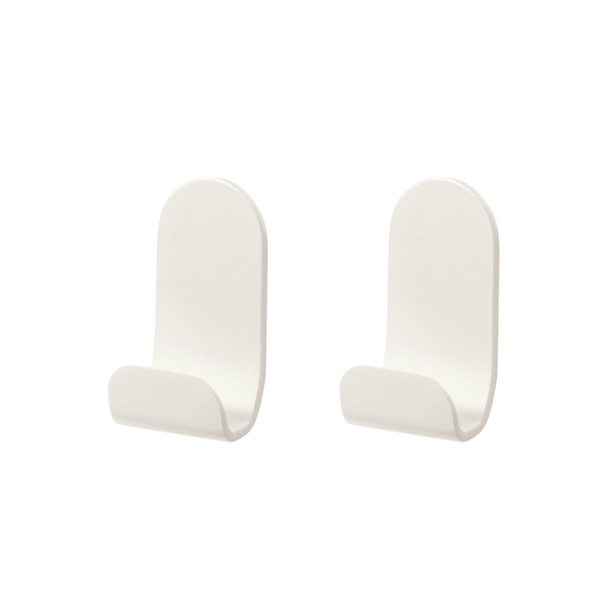 iDesign 2-Piece Adhesive Shower Hooks – Orleans Collection –Coconut/White