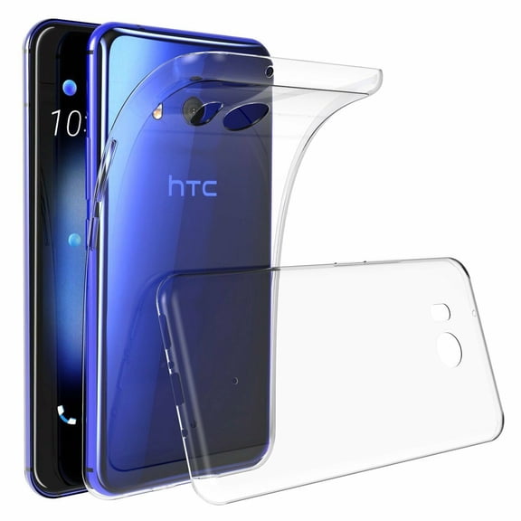 [2-PACK] HTC U 11 Case, Clear TPU Flexible Cover Armor, Anti-Shock, Drop Protection