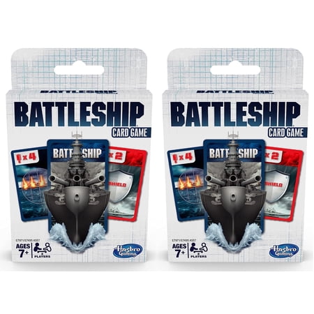 2-PACK - Hasbro Gaming Battleship Card Game for Kids Ages 7 and Up, 2 Players Strategy Game