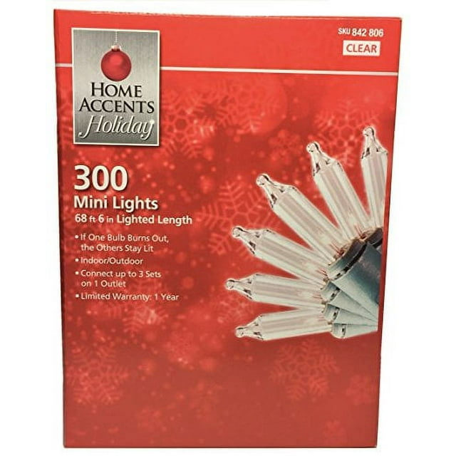 2PACK Home Accents Holiday High Density Christmas 300L Clear