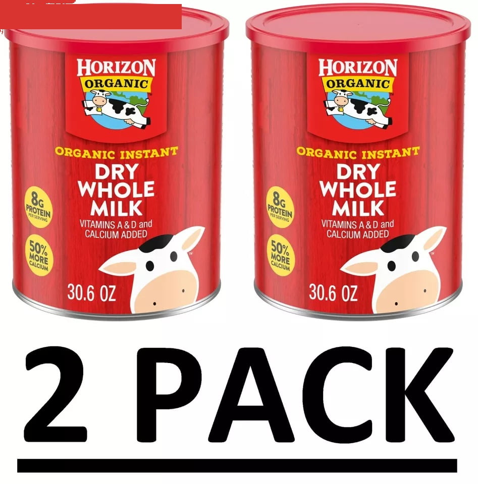 2 PACK - Horizon Organic Instant Dry Whole Milk 30.6oz (Total 60.12oz)