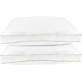 thumbnail image 1 of 2-PACK Hotel Quality Bed Pillows, Diamond Stiched Supportive Pillows for Stomach, Side or Back Sleepers - Quilted Goose-Down Alternative Medium Firm Density, King, White, 1 of 5