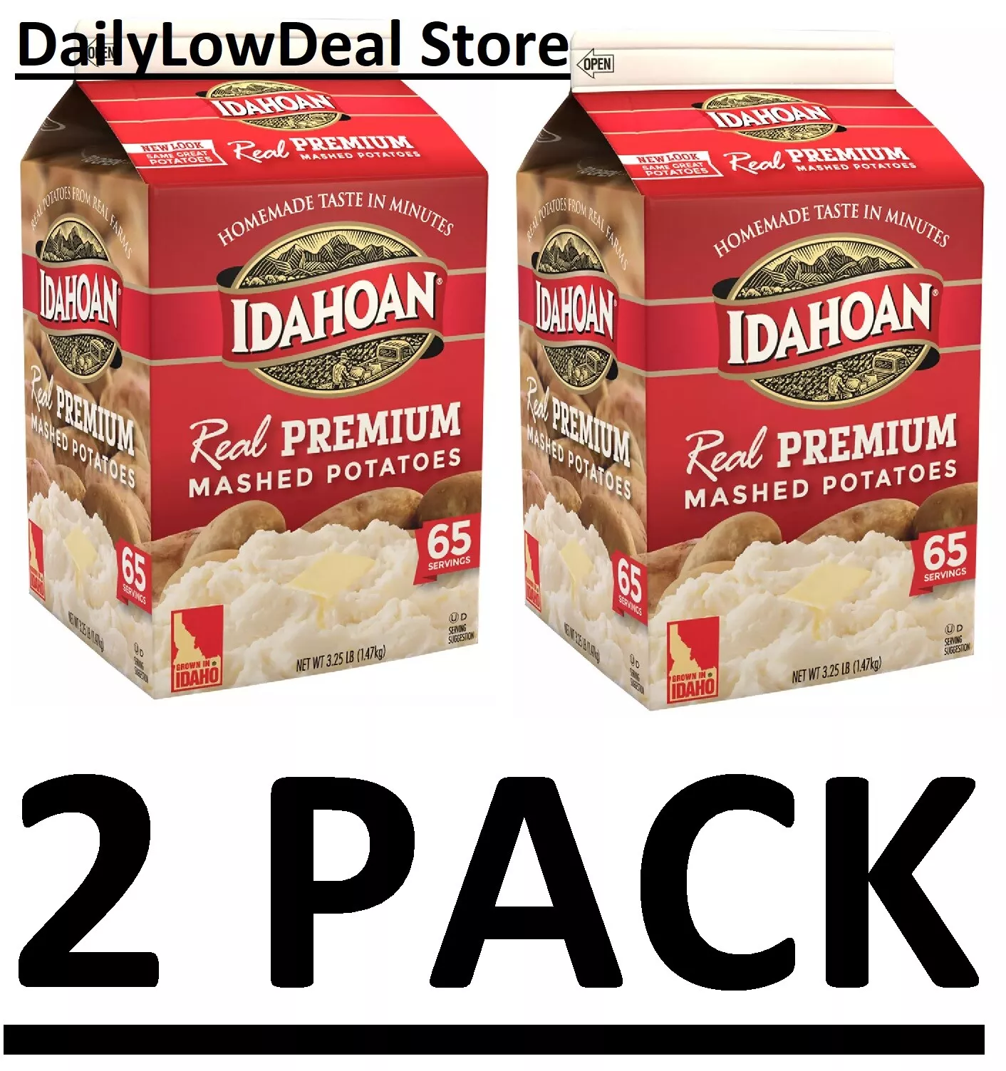 2 PACK - Idahoan Real Premium Mashed Potatoes (3.25 lbs.)