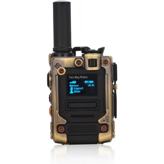 (2-PACK)-K300S 4G LTE Cellular Walkie Talkie with SIM Card, Push-to-Talk PoC Network Radio, GPS Tracking, OLED Display, USB-C Rechargeable Two-Way Radio