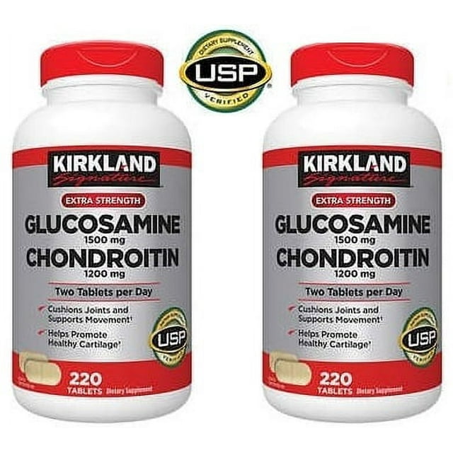 2 PACK KS Glucosamine HCI 1500 mg and Chondroitin Sulfate 1200 mg