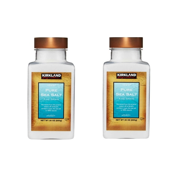 2 PACK | KS Kosher 100% natural Pure Sea Salt, 30 oz