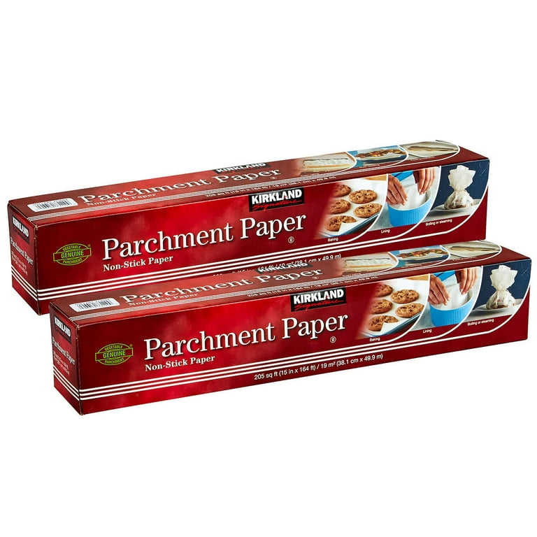 ChicWrap Butcher Block Parchment Paper Dispenser with 15x 164' (205 Sq.  Ft) Roll of Culinary Parchment Paper - Reusable Dispenser with Slide Cutter  