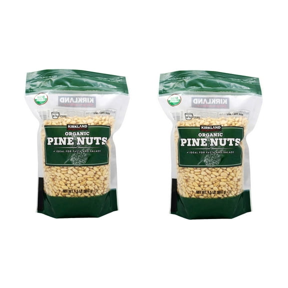 2 PACK | KS USDA Organic Kosher Organic Pine Nuts, 1.5 lbs