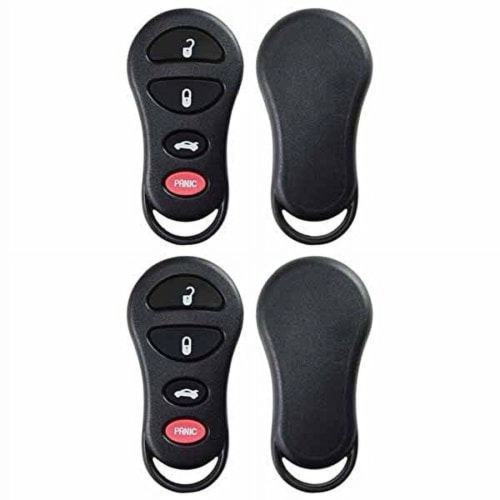 2 PACK KeylessOption Just the Case Keyless Entry Remote Control Car Key Fob Shell Replacement
