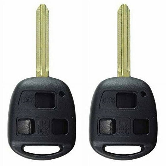 2 PACK KeylessOption Just the Key Case Keyless Entry Remote Control Car Key Fob Shell Replacement HYQ1512V for 1998-2007 Toyota Land Cruiser 2008-2009 FJ Cruiser
