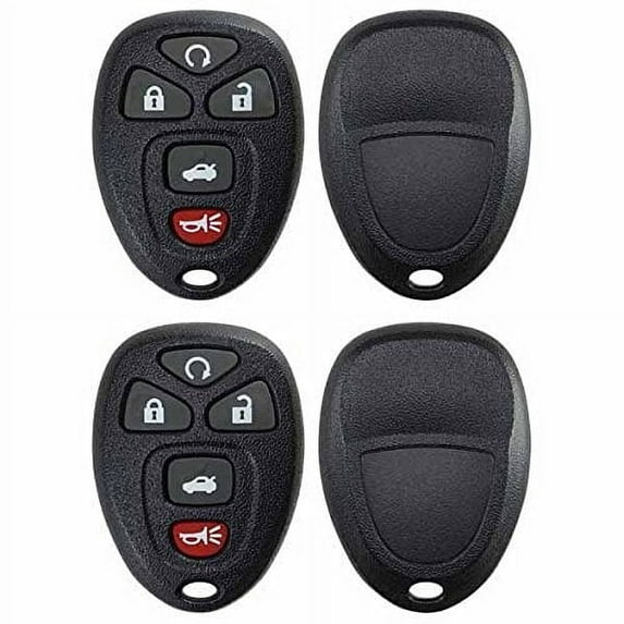 2 PACK KeylessOption Just the Case Keyless Entry Remote Key Fob Shell 22733524 for 2004-2012 Buick Pontiac Chevy Saturn Vehicles