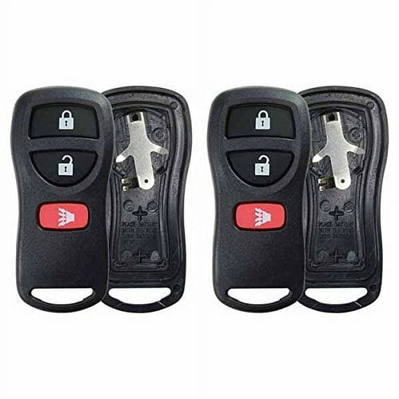 2 PACK KeylessOption Just the Case Keyless Entry Remote Key Fob Shell KBRASTU15 for 2003-2010 Nissan & Infiniti Vehicles