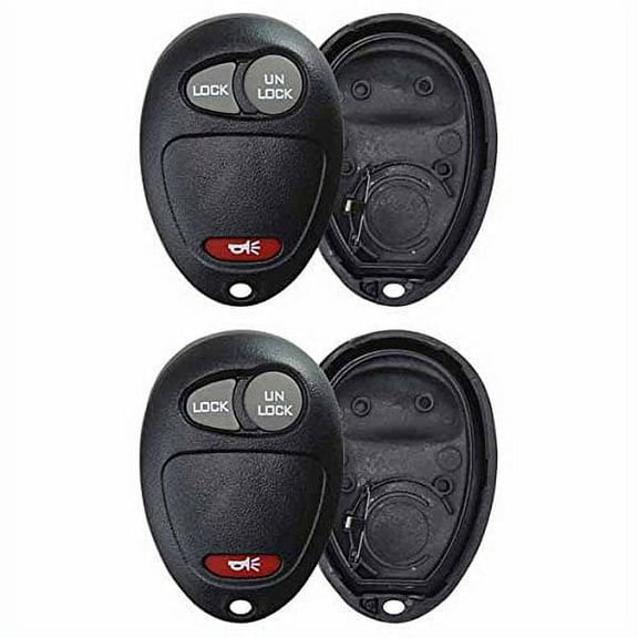 2 PACK KeylessOption Just the Case Keyless Entry Remote Key Fob Shell L2C0007T for Chevy GMC Hummer Isuzu Oldsmobile