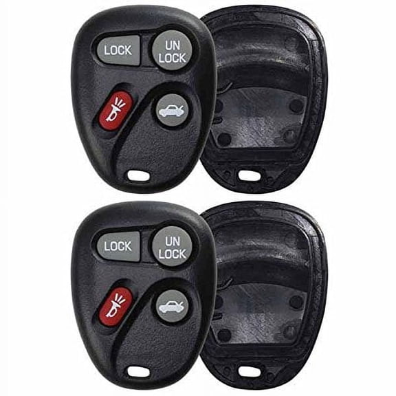2 PACK KeylessOption Just the Case Keyless Entry Remote Key Fob Shell No Electronics 10443537 for GM Vehicles