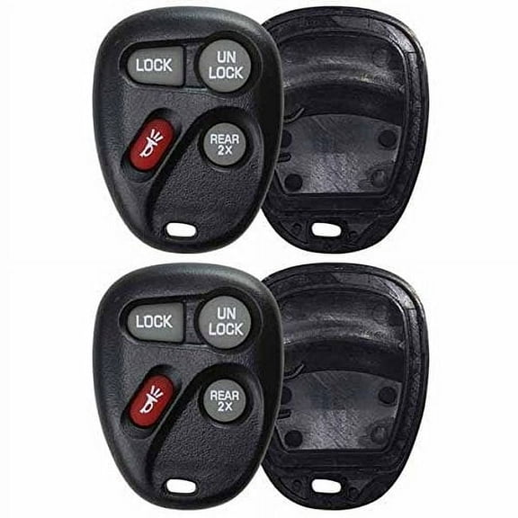 2 PACK KeylessOption Just the Case Keyless Entry Remote Key Fob Shell No Electronics 15043458 for GM Vehicles