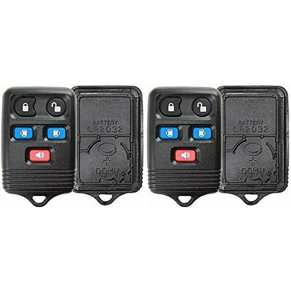 2 PACK KeylessOption Just the Case Keyless Entry Remote Key Fob Shell Replacement CWTWB1U511, CWTWB1U551 for 1998-2011 Ford Lincoln Mercury Vehicles