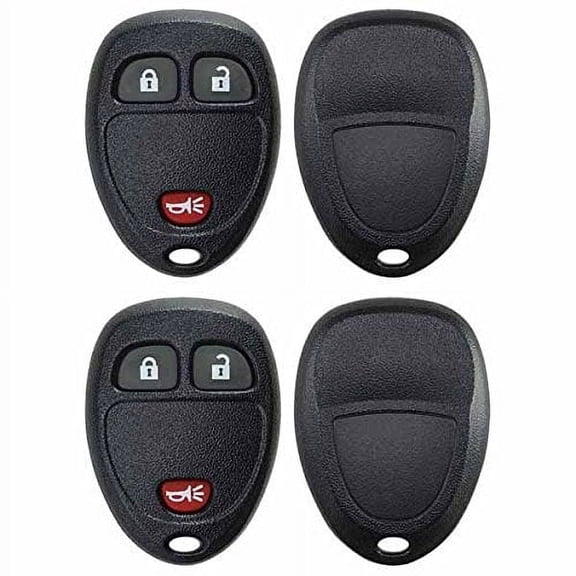 2 PACK KeylessOption Just the Case Keyless Entry Remote Key Fob Shell for 2007-2015 Buick Chevy GMC Pontiac Saturn Vehicles