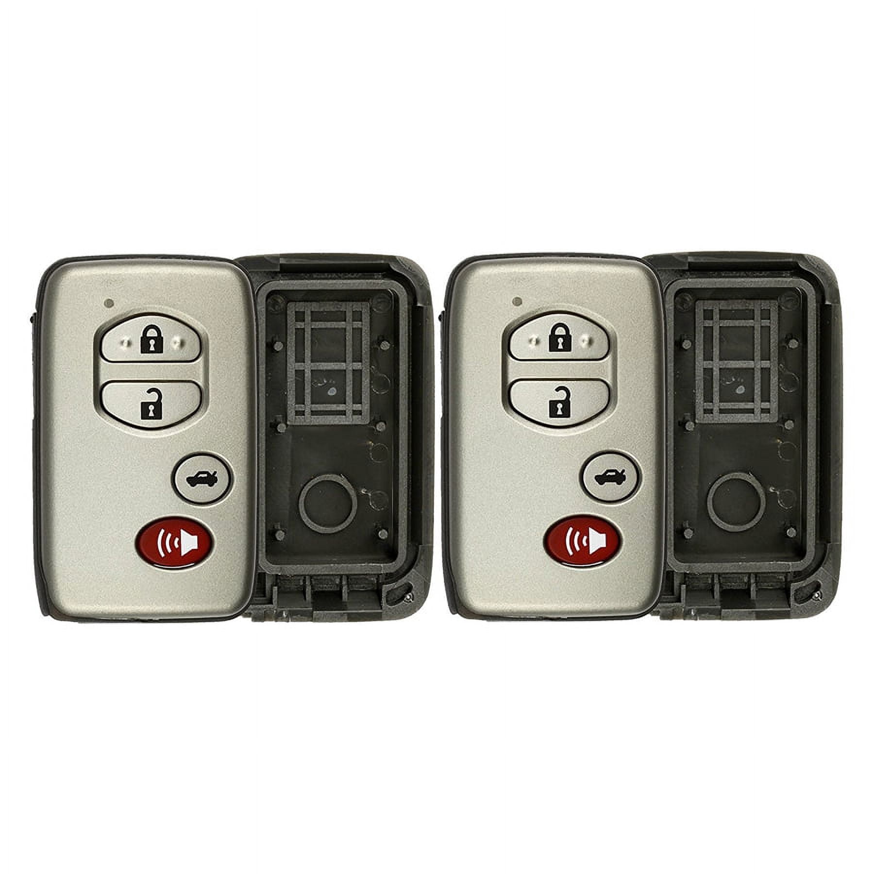 2 PACK KeylessOption Just the Case Keyless Entry Remote Uncut Car Key ...
