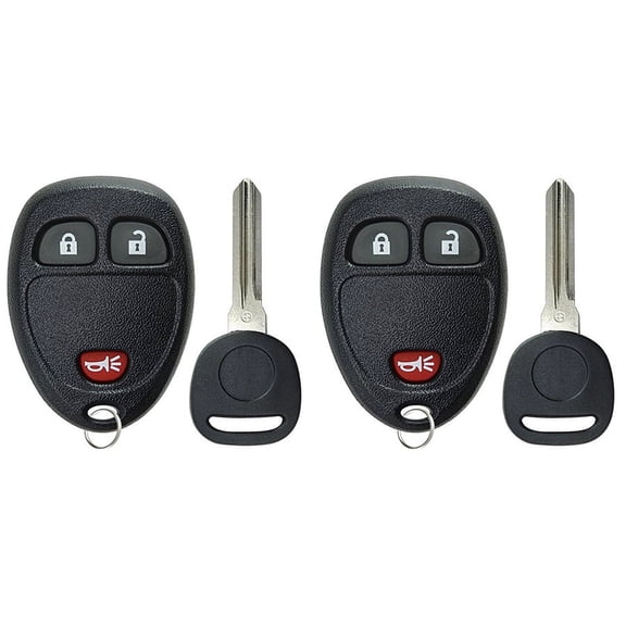 2 PACK - KeylessOption Keyless Entry Remote Car Key Fob 15777636 for Chevy HHR Uplander Buick Terraza Pontiac Montana Saturn Relay