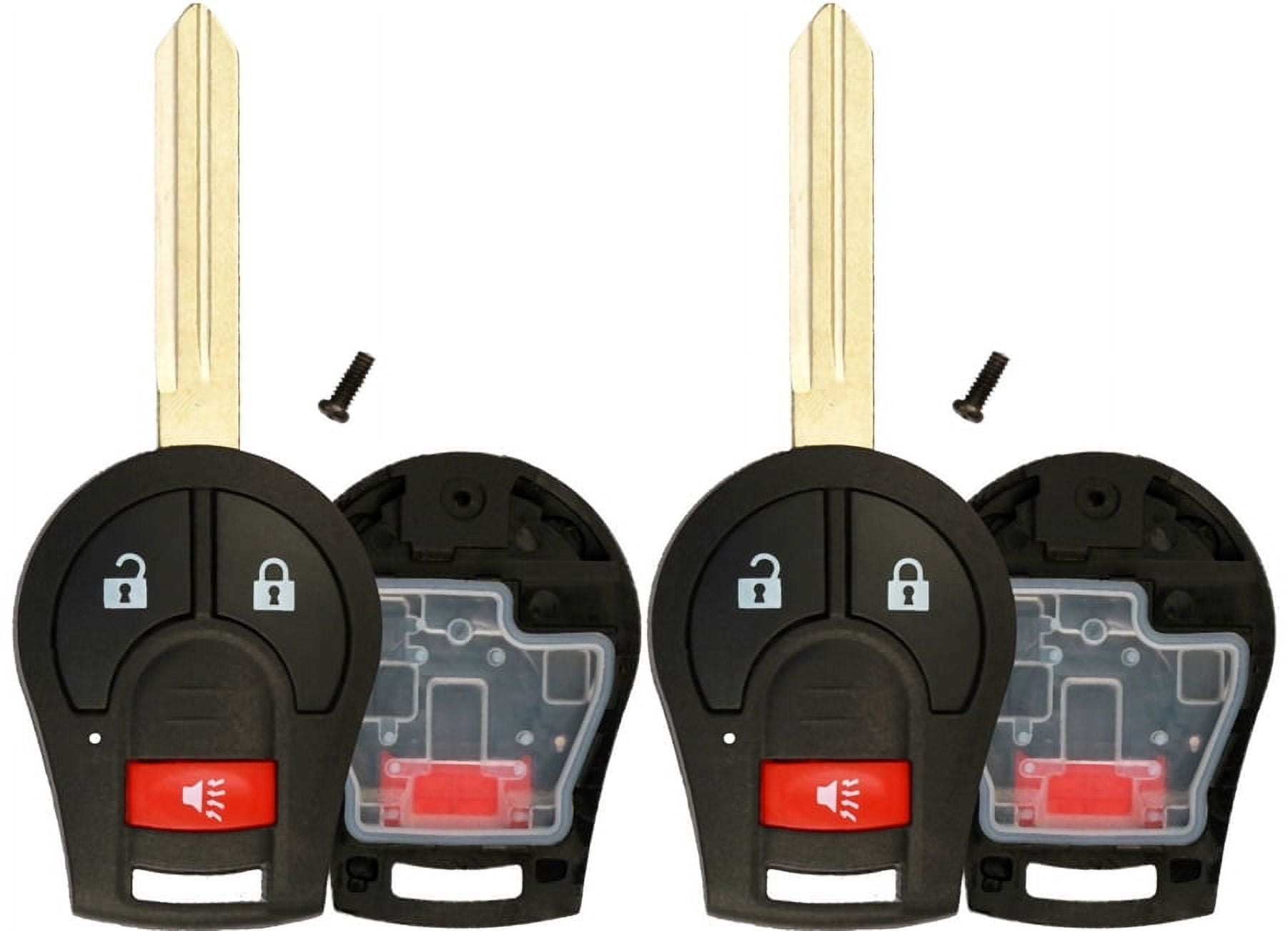 2-Pack Keyless Entry Remote Key Fob Shell Case – Replacement Buttons & Blade For OUCG8D-620M-A