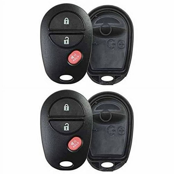 2 PACK - KeylessOption Keyless Entry Remote Case Shell Button Pad Outer Cover GQ43VT20T for 2004-2015 Toyota Vehicles