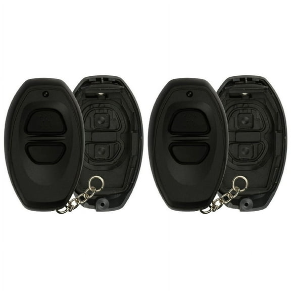 2 PACK KeylessOption Keyless Entry Remote Control Black Car Key Fob Shell Case Cover Button Pad for Toyota Dealer Installed Alarm System BAB237131-022
