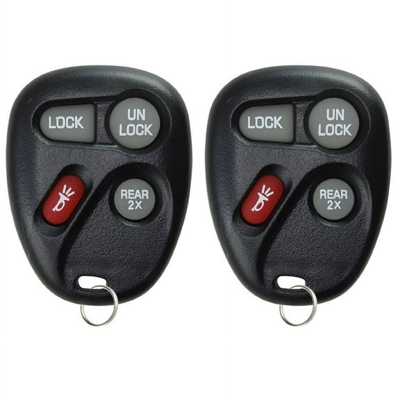 2 PACK KeylessOption Keyless Entry Remote Control Car Key Fob Replacement 15043458 for 2001-2005 Chevy Astro Blazer GMC Jimmy Safari