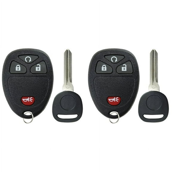 2 PACK KeylessOption Keyless Entry Remote Control Car Key Fob Replacement 15114374 with Transponder Chip Key for 2006-2011 Chevy HHR