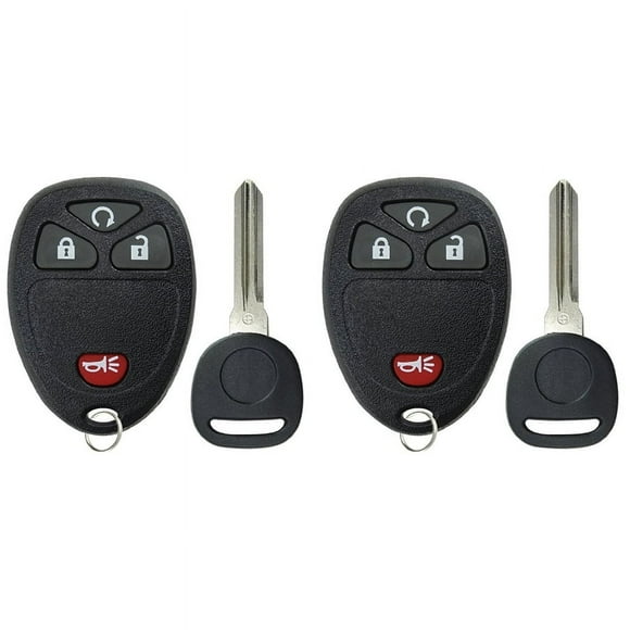 2 PACK KeylessOption Keyless Entry Remote Control Car Key Fob Replacement 15114374 with Transponder Chip Key for 2006-2011 Chevy HHR