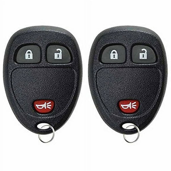 2 PACK KeylessOption Keyless Entry Remote Control Car Key Fob Replacement for 15913420 Cadillac Buick Chevy GMC Pontiac Vehicles.