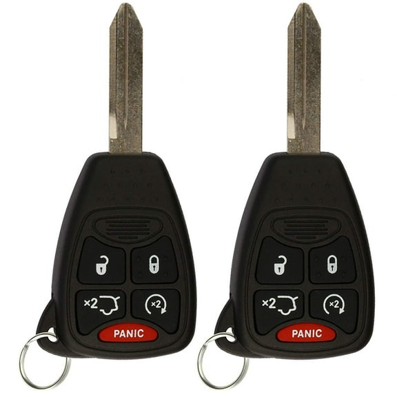 2 PACK KeylessOption Keyless Entry Remote Control Uncut Car Key Fob Replacement OHT692427AA KOBDT04A for Chrysler Dodge Jeep