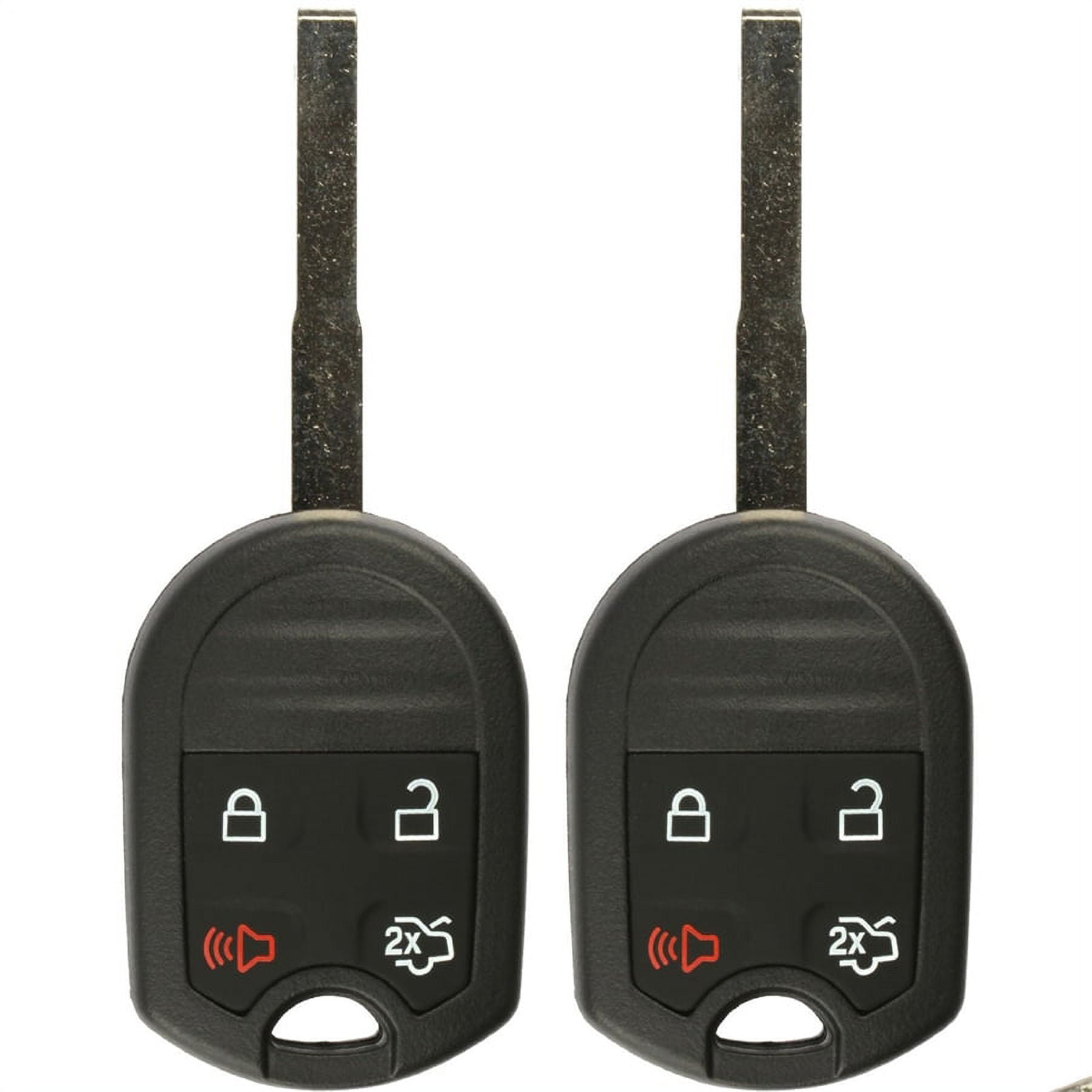 2 PACK KeylessOption Keyless Entry Remote High Security Uncut Blank Car
