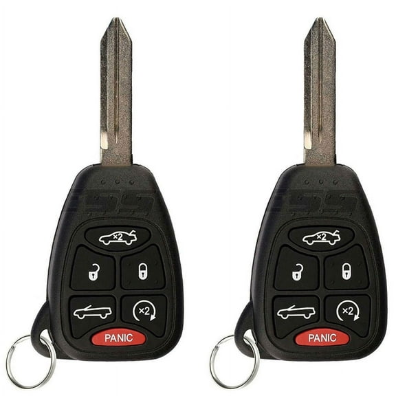 2 PACK KeylessOption Keyless Entry Remote Uncut Car Ignition Chip Key Fob for Chrysler Sebring OHT692427AA