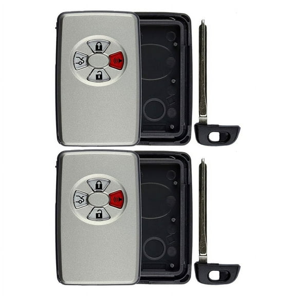 2 PACK KeylessOption Keyless Remote Smart Car Key Fob Case Shell Outer Cover Button Pad Housing HYQ14AAF For Toyota Avalon