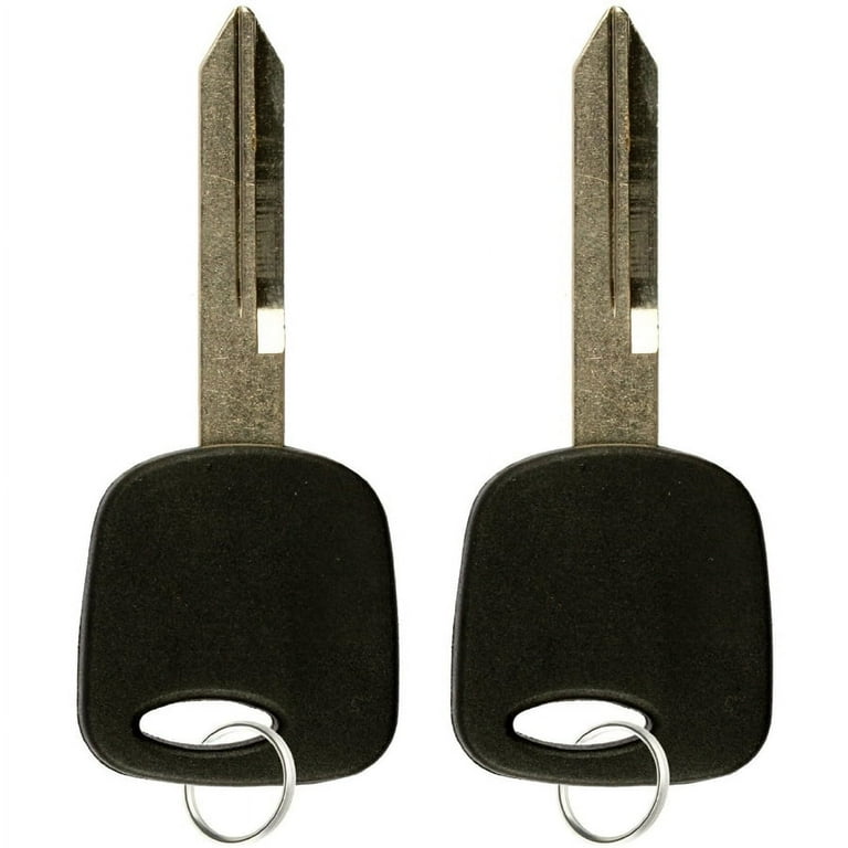 2 PACK KeylessOption Replacement Ignition Chipped Key Transponder 