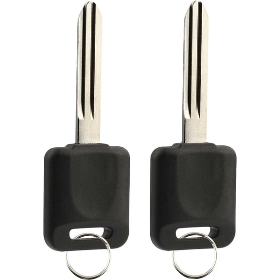 2 PACK KeylessOption Replacement Uncut Ignition Chipped Key Transponder Blank 4D-60 Chip for 1999-2006 Nissan Infiniti