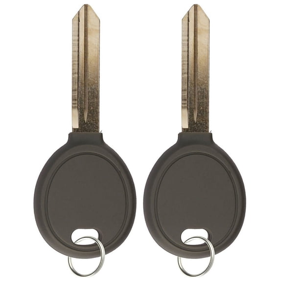 Keylessoption Y160 Transponder Chip Uncut Ignition Key Blank Replacement, 2 Pack