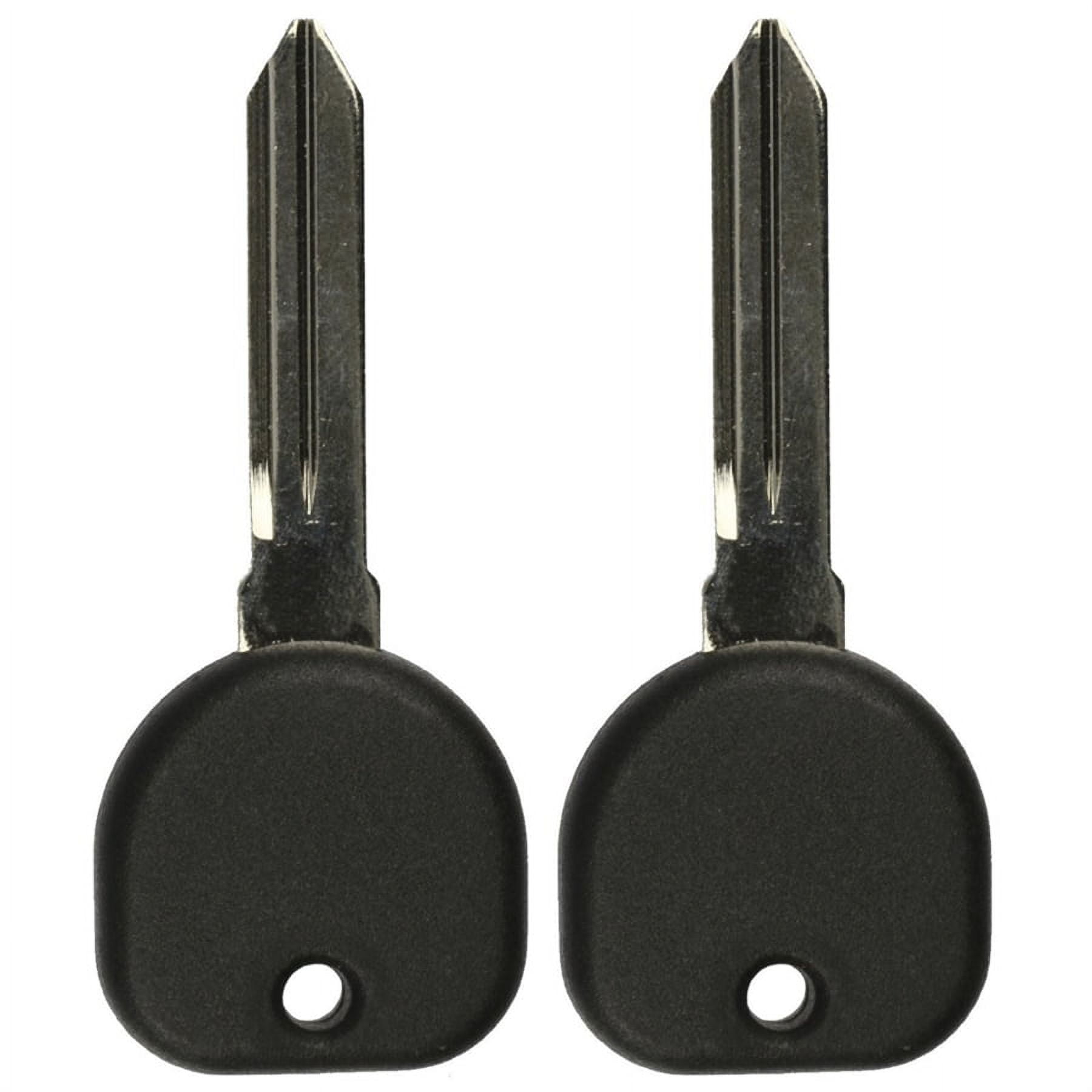 2 PACK KeylessOption Uncut Ignition Transponder Chip Key Blank Blade