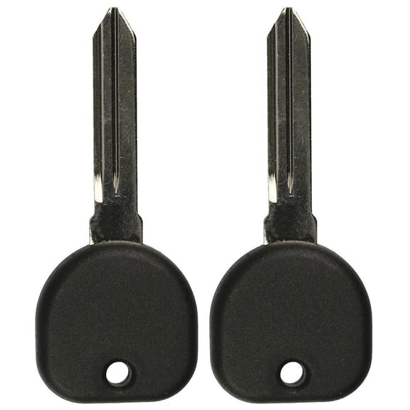 2 PACK KeylessOption Uncut Ignition Transponder Chip Key Blank Blade Chipped Replacement Pk3 B112-PT 48 For 03-07 Cadillac CTS