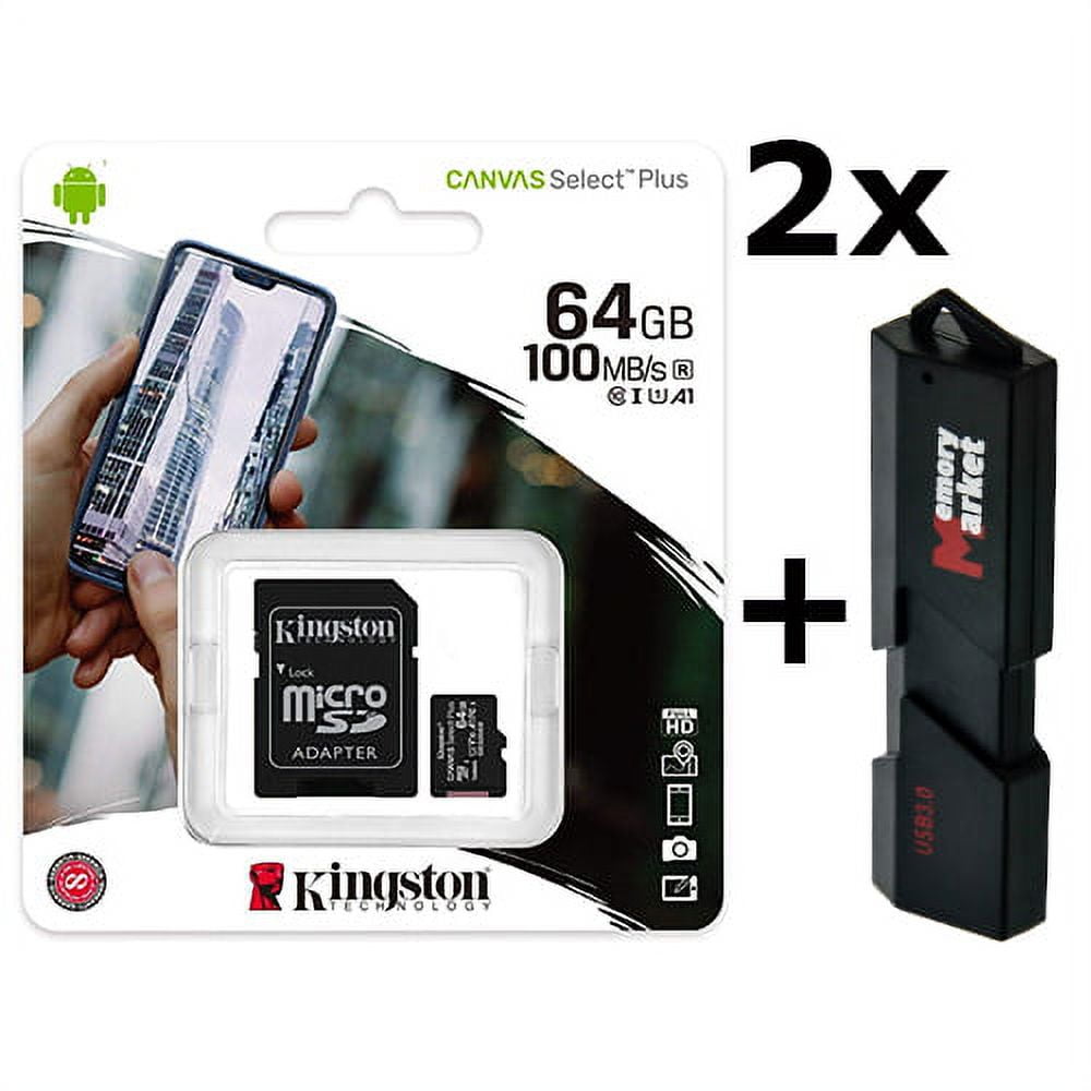 MICRO SD Kingston MicroSDXC Select Plus 64GB (KIT of 2) Adaptador C10