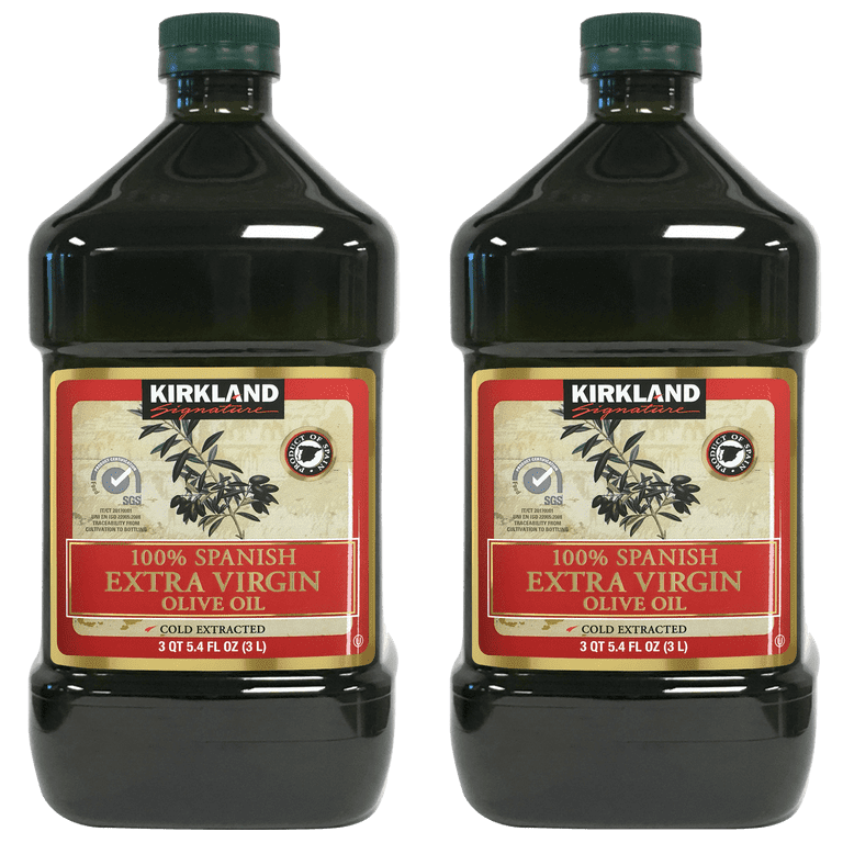 Kirkland Signature 2pk 100% Spanish Extra Virgin Olive Oil, 3L