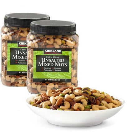 Kirkland Signature Extra Fancy Unsalted Mixed Nuts 2 - 2.5 lbs. Jar