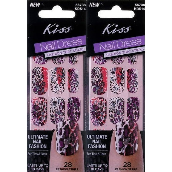 2-PACK Kiss Nail Dress "BODYSUIT" Fashioned Strips for Nails & ToesLOWEST PRICE GUARANTEED