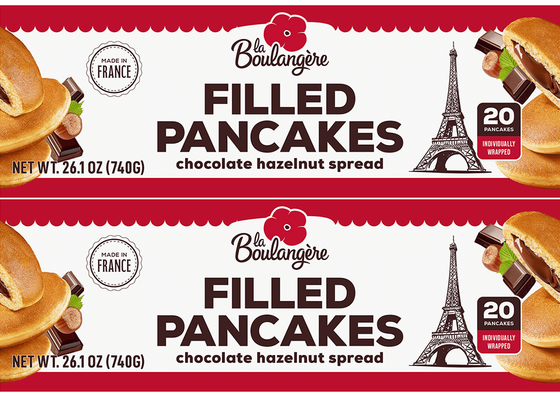 2 PACK | La Boulangere Filled Pancakes, Chocolate Hazelnut